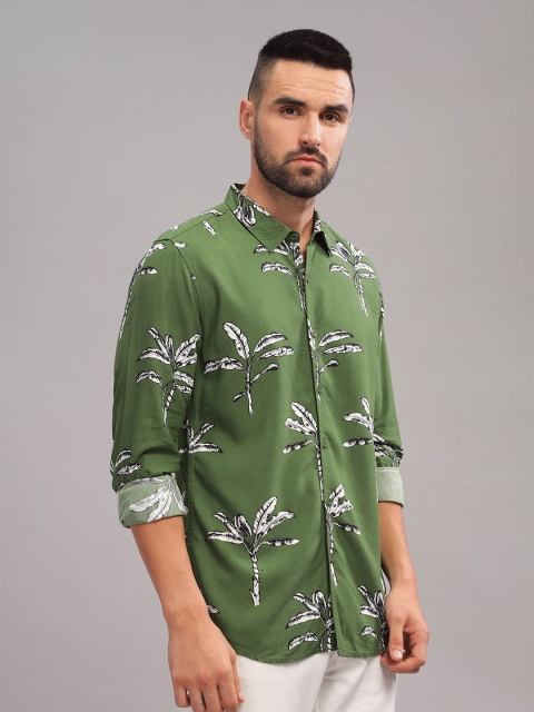 HERE&NOW Floral Printed Slim Fit Opaque Casual Shirt - Image 3