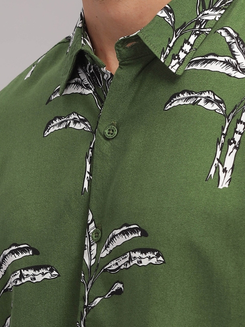 HERE&NOW Floral Printed Slim Fit Opaque Casual Shirt - Image 2