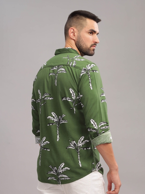HERE&NOW Floral Printed Slim Fit Opaque Casual Shirt - Image 5