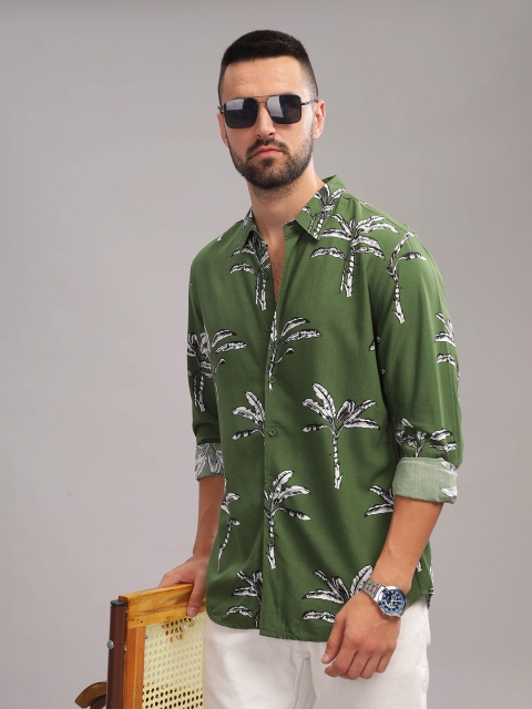 HERE&NOW Floral Printed Slim Fit Opaque Casual Shirt - Image 7