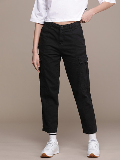 Roadster Women Solid Cargos Trousers