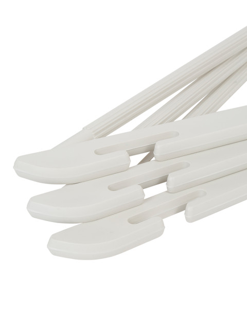 DREAM WEAVERZ Pack of 12 White Heavy Duty Plastic Durable Adult Clothes Hangers - Image 3
