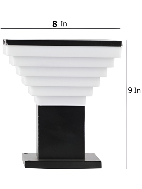 Areezo 4-pcs Black & White Outdoor Waterproof Gate Lamps - Image 4
