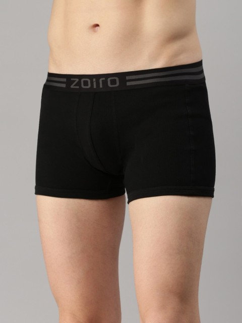 Zoiro Pack Of 2 Cotton Trunks ZO-TR-1012-BLK-BLK-S-2PC - Image 2