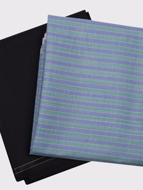 Maharaja Men Striped Cotton Shirt and Trousers Clothing Fabric