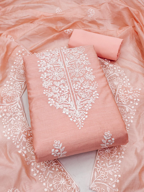 KALINI Floral Embroidered Unstitched Dress Material - Image 2
