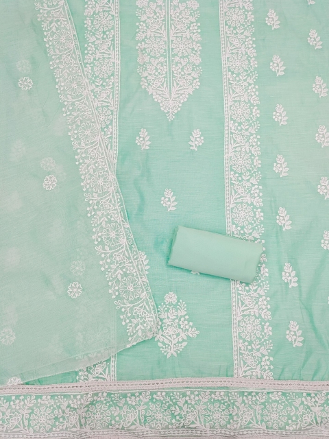 KALINI Floral Embroidered Unstitched Dress Material - Image 3