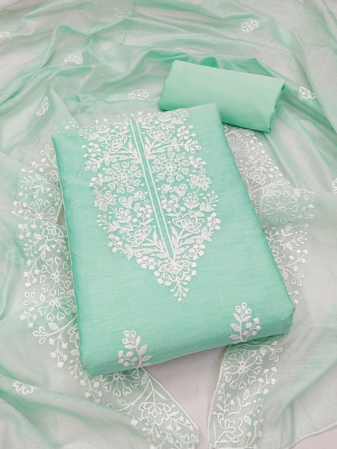 KALINI Floral Embroidered Unstitched Dress Material - Image 2