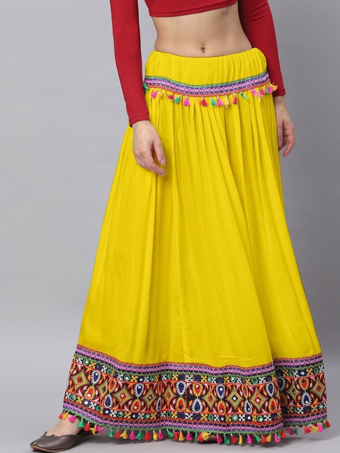 BANJARA INDIA Embroidered Flared Maxi Skirts
