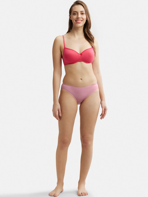 Jockey Medium Coverage Mid Waist Solid Bikini With StayFresh Treatment - JW01 - Image 6