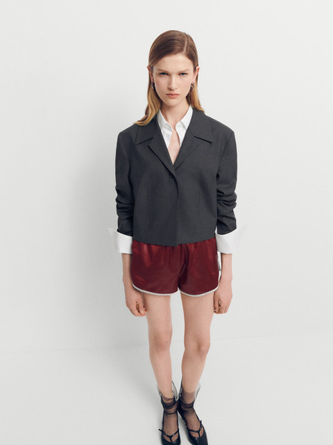 MANGO Women Solid Single Breasted Blazers