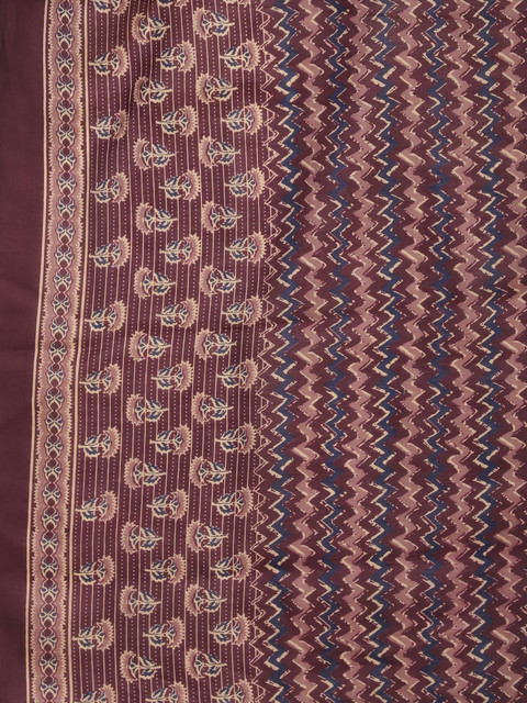 KALINI Notched Neck Mirror Work Floral Printed A Line Kurti with Trouser & Dupatta - Image 4