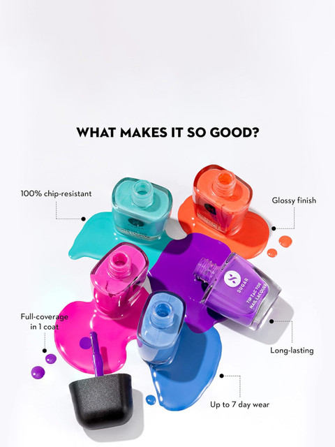 SUGAR Tip Tac Toe Long Lasting Nail Lacquer Matte - 9ml - Magenta Maze 36 - Image 5