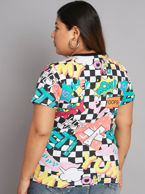 BEYOUND SIZE - THE DRY STATE Plus Size Typography Printed Cotton T-shirt - Image 5