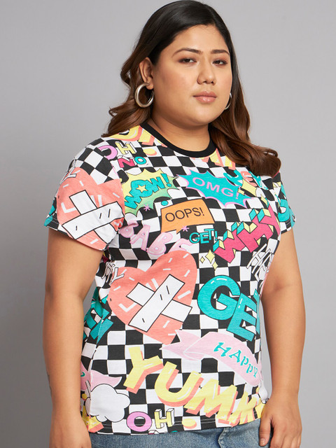 BEYOUND SIZE - THE DRY STATE Plus Size Typography Printed Cotton T-shirt - Image 3