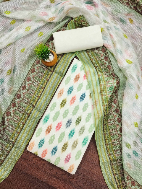 MANVAA Ethnic Motifs Printed Unstitched Dress Material
