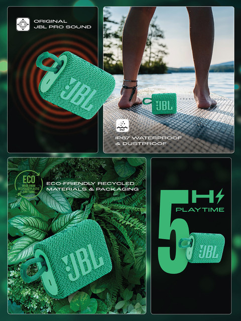 JBL Go 3 ECO Wireless Portable Bluetooth Speaker - Image 2