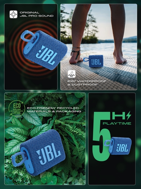 JBL Go 3 ECO, Wireless Ultra Portable Bluetooth Speaker - Image 2