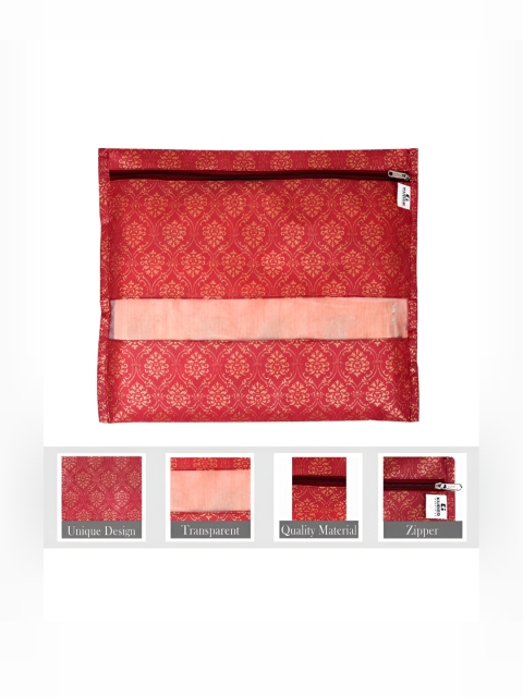 Kuber Industries Maroon 10 Pieces Saree Clothes Organisers - Image 6