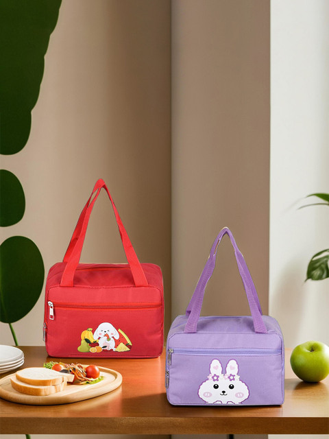 Kuber Industries Set of 2 Other Prints Waterproof Lunch bags Travel Accessory