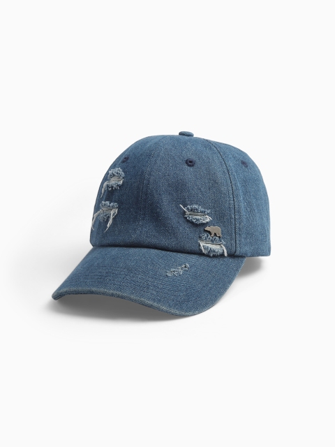 THE BEAR HOUSE MenSelf Design Pure Cotton Baseball Cap