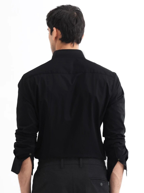 MISCHIEF MONKEY Classic Tailored Fit Spread Collar Long Sleeves Cotton Casual Shirt - Image 4