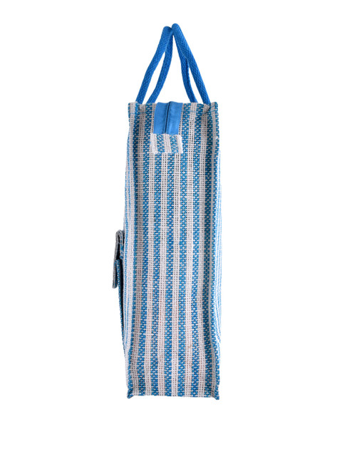 Kuber Industries Striped Jute Shopping Bag - Image 3