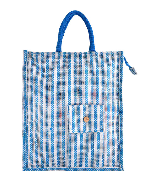 Kuber Industries Striped Jute Shopping Bag - Image 2