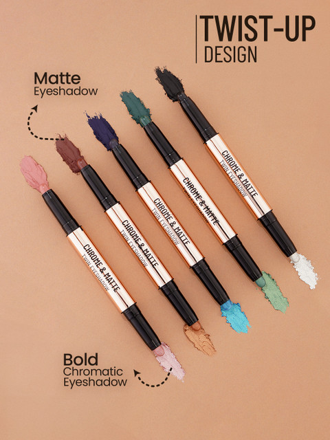 SWISS BEAUTY Chrome & Matte Long Lasting Twin Eyeshadow Stick - Night Skies 01 - Image 4