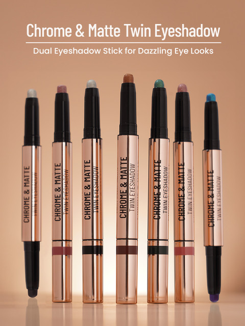 SWISS BEAUTY Chrome & Matte Long Lasting Twin Eyeshadow Stick - Night Skies 01 - Image 2