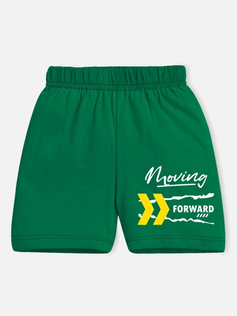 HERE&NOW Boys Pack Of 4 Typography Printed Cotton Sports Shorts - Image 3