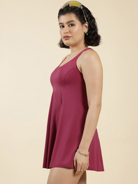 Blissclub Racer Back UPF 40+ Protection Swimming Dress With Attached Shorts - Image 3