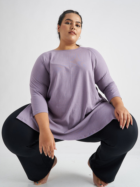 SPIRIT ANIMAL Women Plus Size Round Neck Cotton Regular Fit Tshirt - Image 5