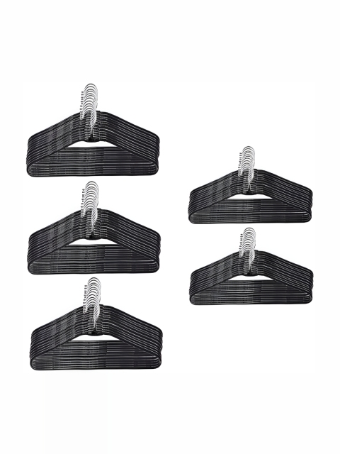 SINAL Black 50 Pieces Steel Cloth Hangers - Image 3