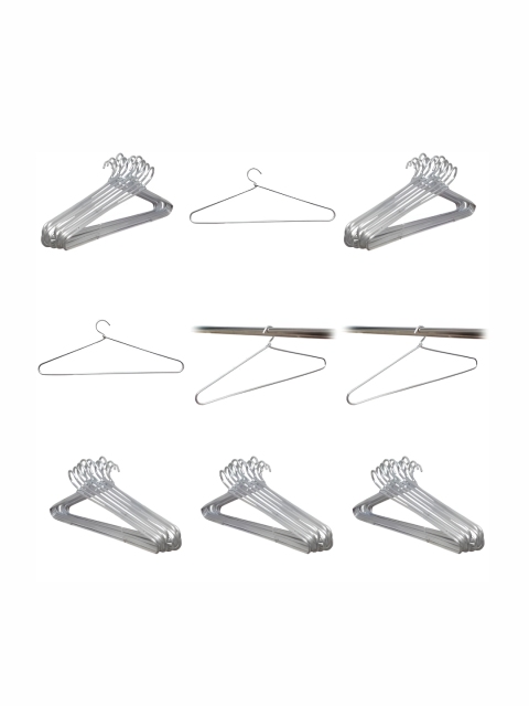 SINAL Silver toned 12 pcs Aluminium Clothes Hanger - Image 3