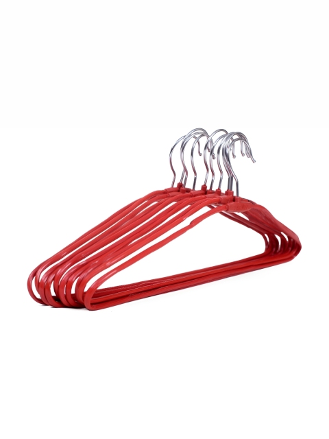 SINAL 10 Pieces Red Steel Clothes Hanger - Image 3