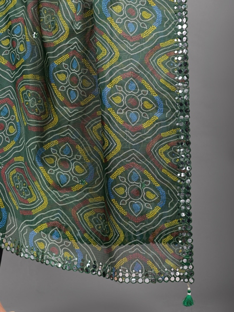 Apratim Printed Bandhani Dupatta with Gotta Patti - Image 2