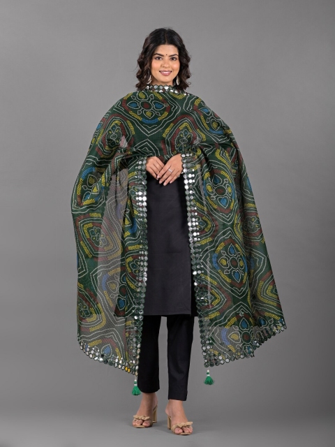 Apratim Printed Bandhani Dupatta with Gotta Patti - Image 5