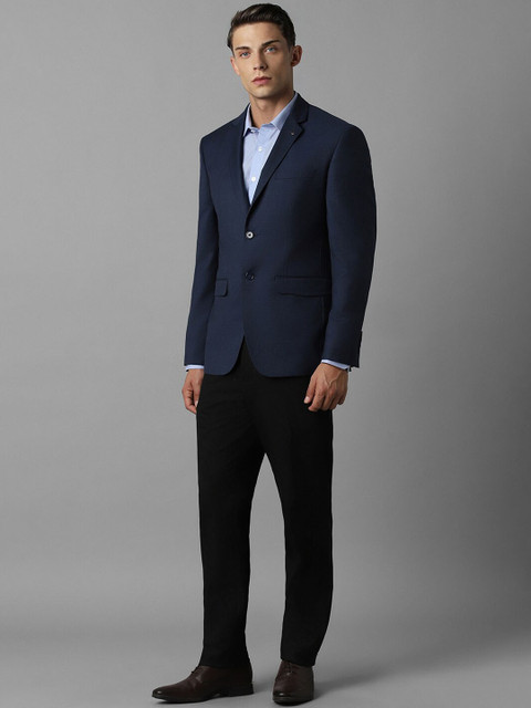 Louis Philippe Men Checked Slim-Fit Formal Blazer - Image 5