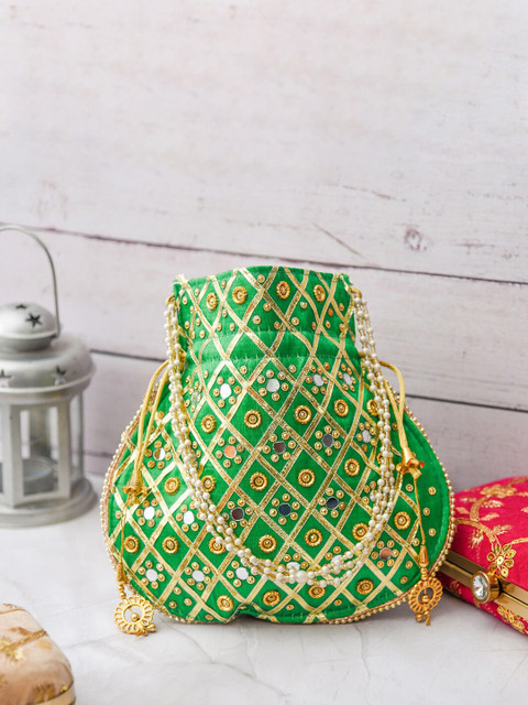 Kuber Industries Embroidered Potli Clutch