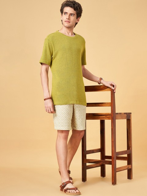 7 Alt by Pantaloons Men Slim Fit Geometric Printed Pure Cotton Shorts - Image 5
