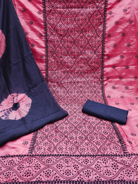 KALINI Floral Embroidered Unstitched Dress Material - Image 3