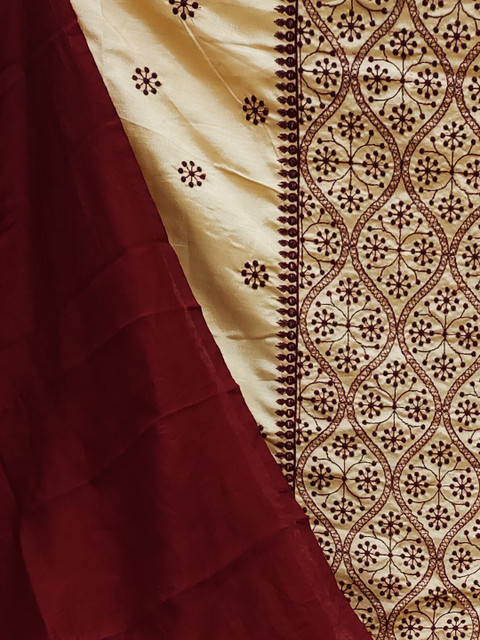 KALINI Floral Embroidered Unstitched Dress Material - Image 4