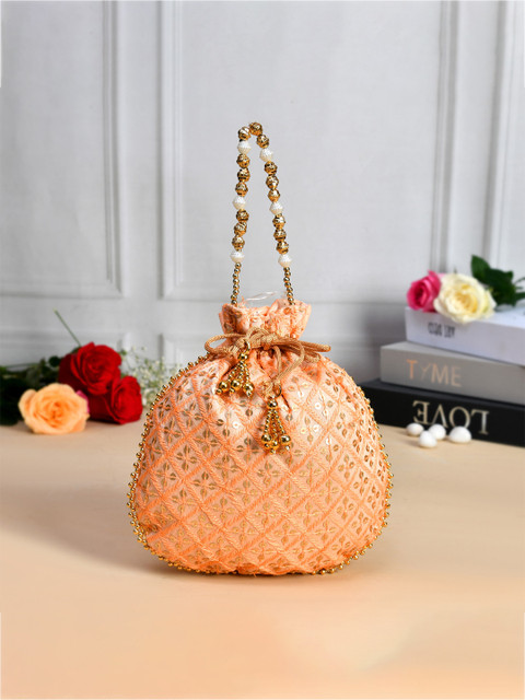 Kuber Industries Set Of 2 Embellished Embroidered Potli Clutch