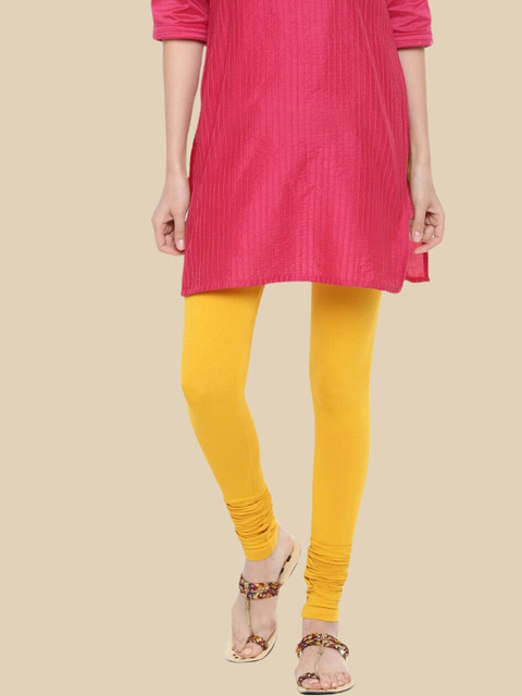 De Moza Cotton Churidar Length Slip-On Leggings