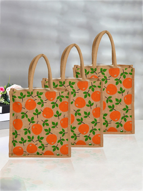 Kuber Industries Set of 3 Printed Lunch Bags Travel Accessory