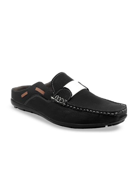 Woakers Men Textured Round Toe Mule Sneakers - Image 2