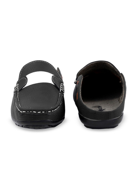 Woakers Men Textured Round Toe Mule Sneakers - Image 7