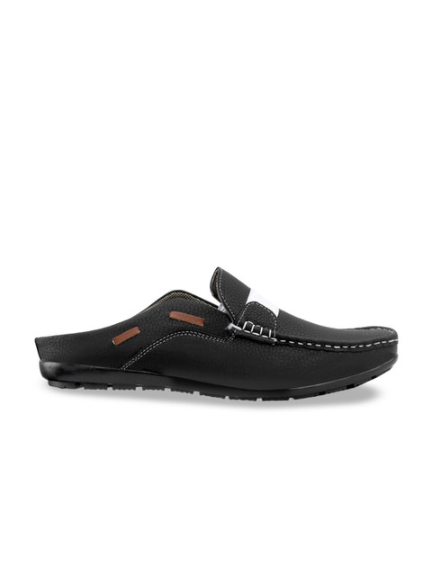 Woakers Men Textured Round Toe Mule Sneakers - Image 4