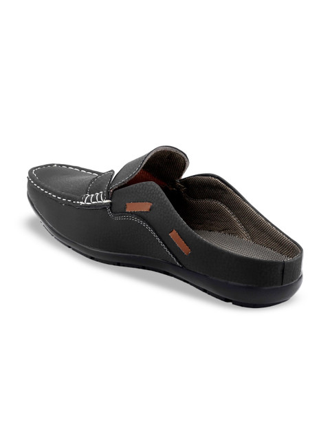 Woakers Men Textured Round Toe Mule Sneakers - Image 3
